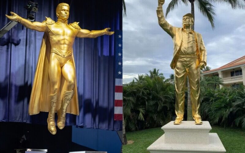 Estátua dourada de Trump provoca analogias com “The Boys